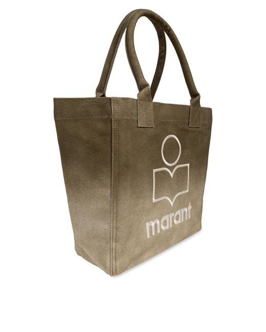 Isabel Marant Metallic Yenky Small Logo Tote Bag