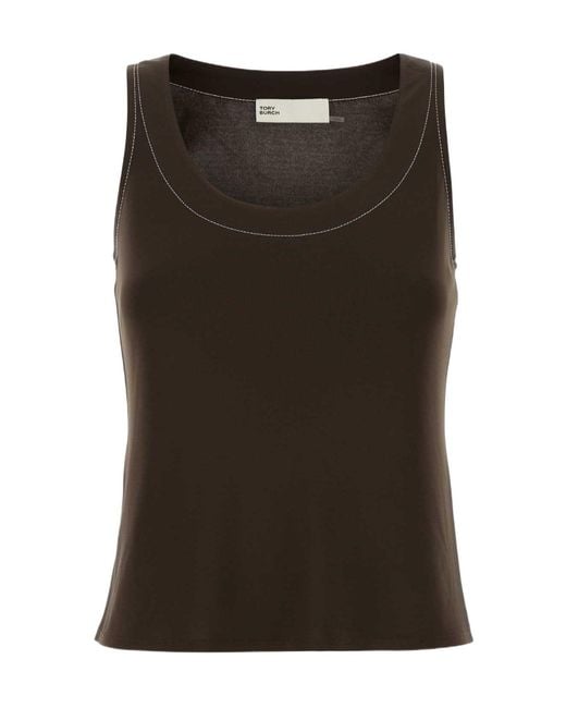 Tory Burch Black Jersey Tank Top