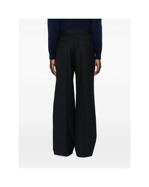Saint Laurent Black Casual Pants With Belt Loops for men