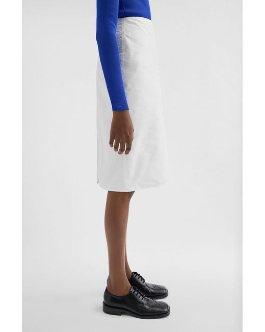 Jil Sander White Technical Faille Skirt