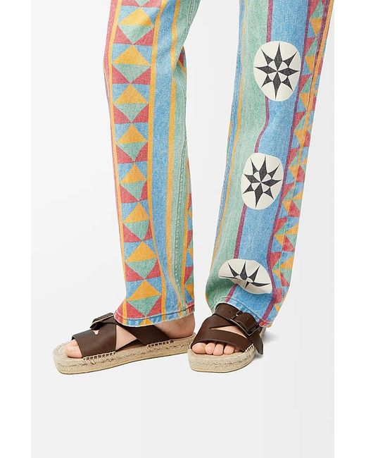 Loewe Brown Petal Espadrille Slide