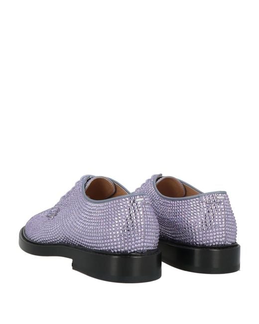 Maison Margiela Purple Round Toe Derby Shoes