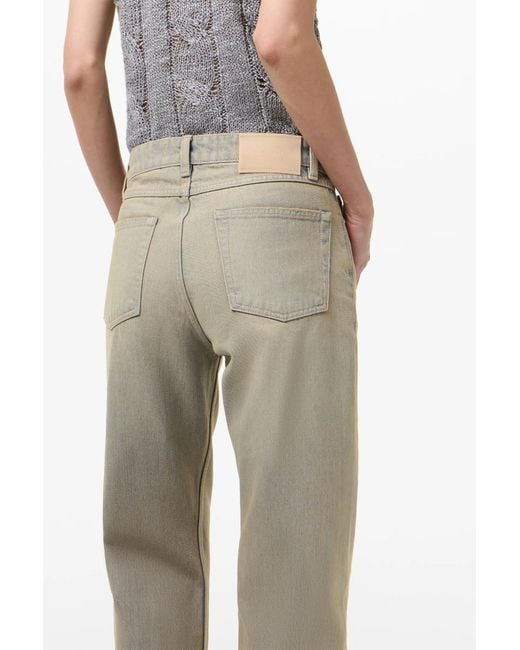 Our Legacy Gray High-Rise Wide-Leg Jeans