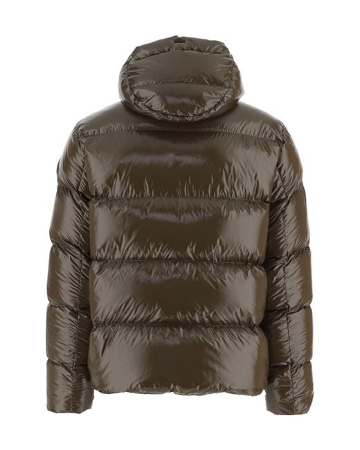 Herno Brown Quilted Hooded Jacket for men