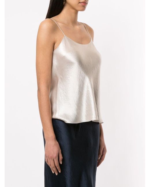 Vince White Flared Tank Top