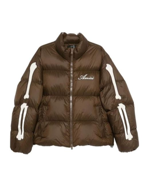 Amiri Brown Bones Padded Jacket for men