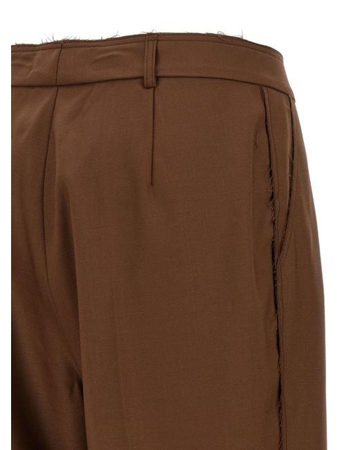 Gianluca Capannolo Brown Casual Pants With Belt Loops