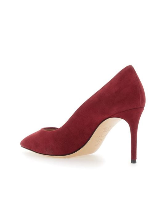 Casadei Red Pointed 80Mm Heeled Pumps