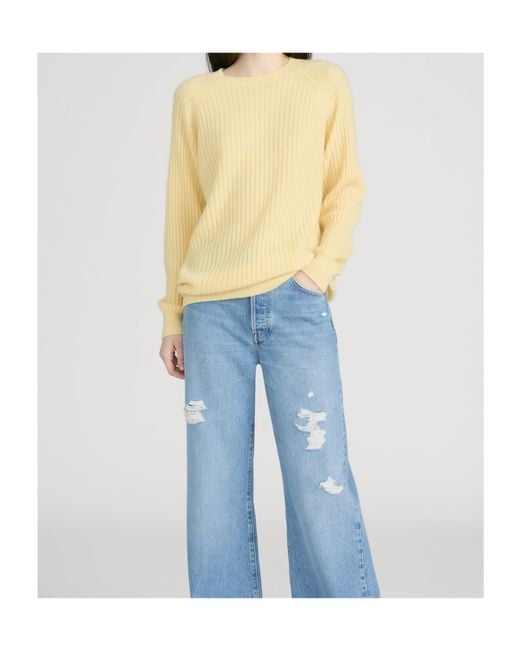 FRAME Yellow The Cashmere Sunbeam Sweater