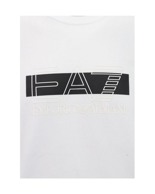 EA7 Gray Crew-Neck Sweatshirt for men