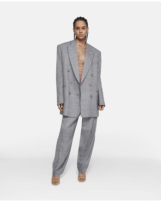 Stella McCartney Gray Double-Breasted Blazer