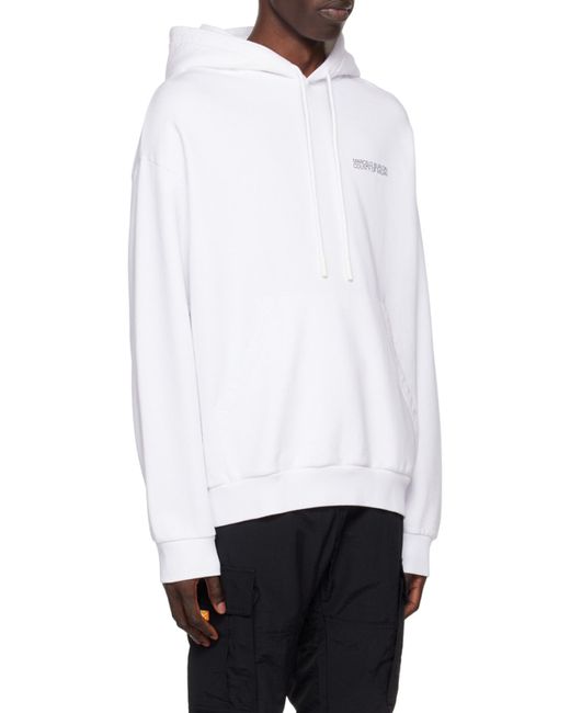 Marcelo Burlon White County Of Milan Tempera Cross Drawstring Hoodie for men