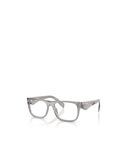 Prada White Eyewear Square Frame Glasses for men