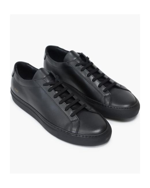 Common Projects Black Logo Casual Shoes for men