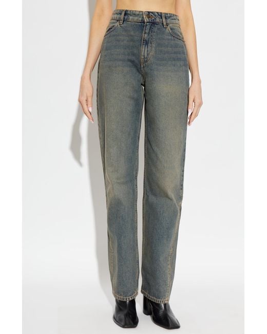 Zadig & Voltaire Gray Ete Straight-Leg Jeans