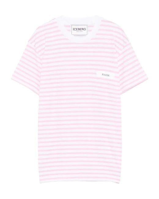 Iceberg Pink Striped T-Shirt
