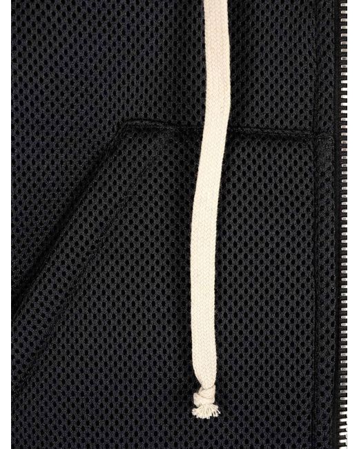 Rick Owens Black X Champion Logo-Embroidered Zipped Mesh Jacket for men