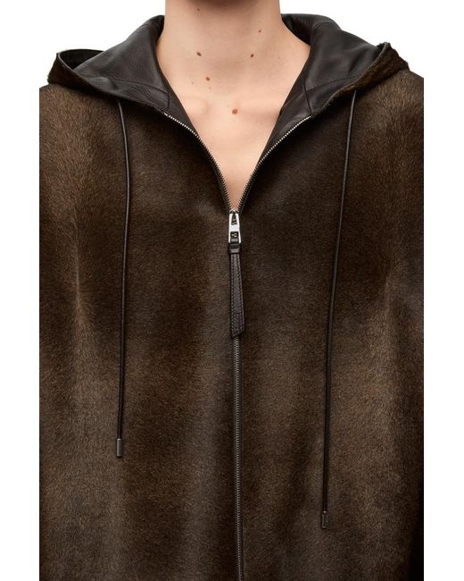 Loewe Brown Hooded Jacket