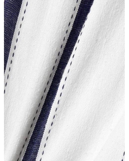Lemlem Blue Striped Pure Cotton Trousers