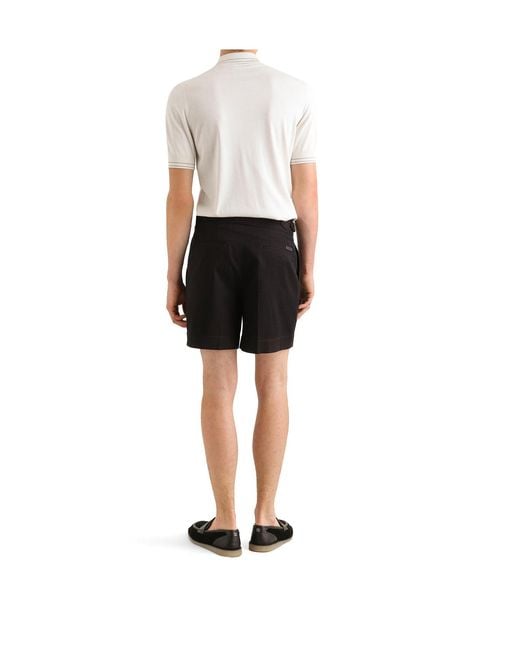 Dolce & Gabbana White Silk Short-Sleeve Polo Shirt for men