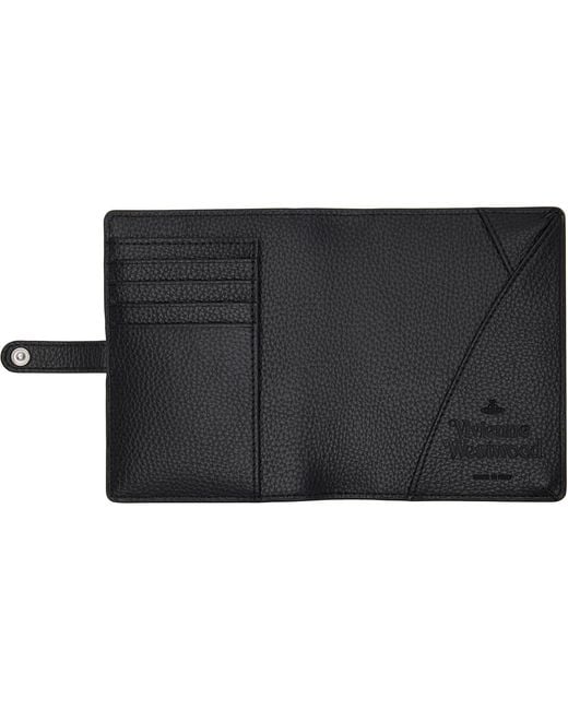 Vivienne Westwood Black Orb Passport Cover for men