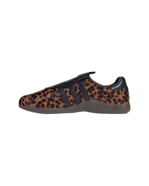 Adidas Originals Brown Taekwondo Mei Leopard Printed Sneakers