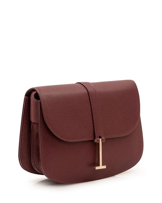 Tom Ford Red Foldover-Top Small Crossbody Bag