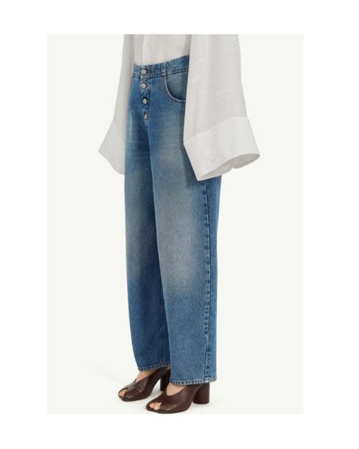MM6 by Maison Margiela Blue Straight-Leg Jeans