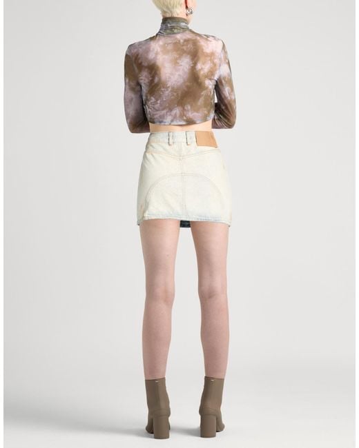 MM6 by Maison Margiela Natural Denim Flared Skirt