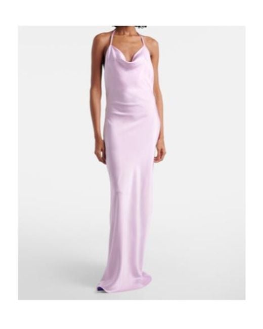 Stella McCartney Pink Envers Satin Slip Dress