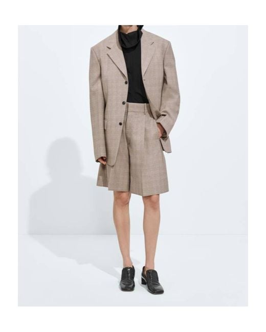 Bottega Veneta Multicolor Prince Of Wales Wool Shorts
