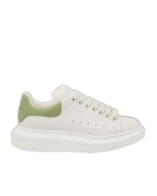 McQueen White Oversized Lace-Up Sneakers