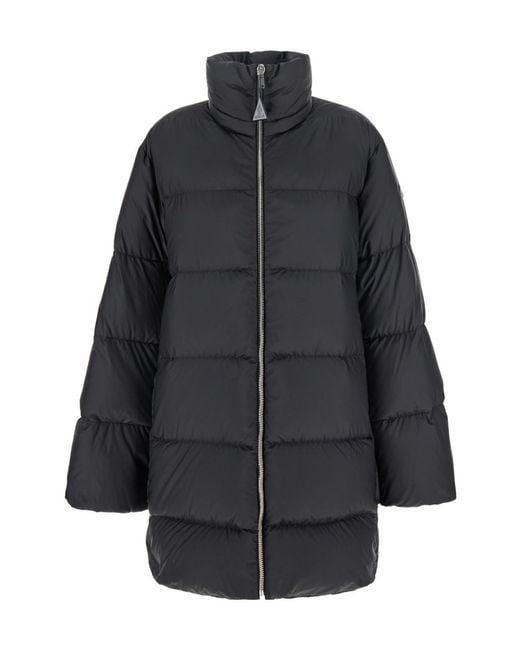 Moncler Black 'Cyclopic' Down Jacket With Removable Hood And Logo Patch