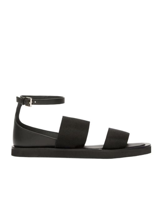 Max Mara Black Masoncia Buckled Flat Sandals