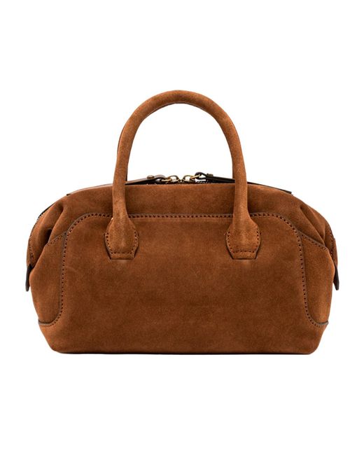 Gianni Chiarini Brown Large Gemma Suede Leather Tote Bag