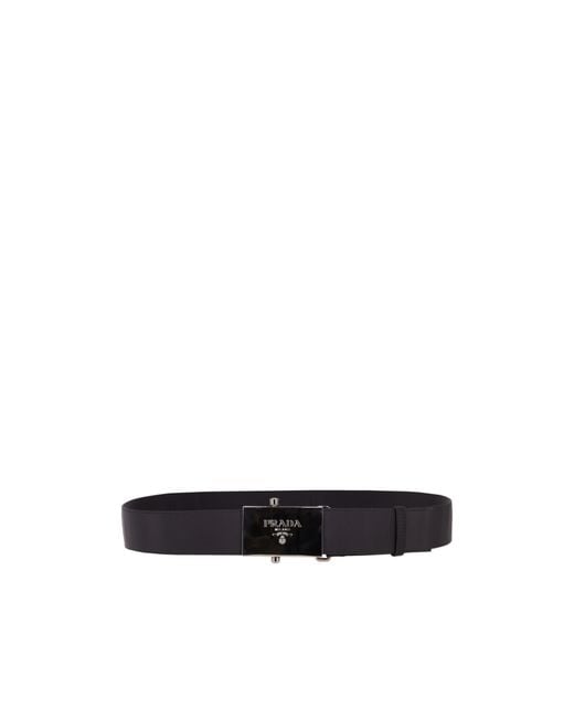 Prada White Logo Belt for men