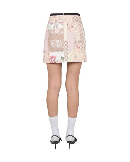 MARINE SERRE White Logo Skirt
