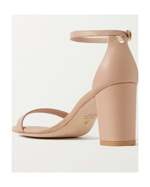 Stuart Weitzman Natural Nudistcurve Heel Sandals