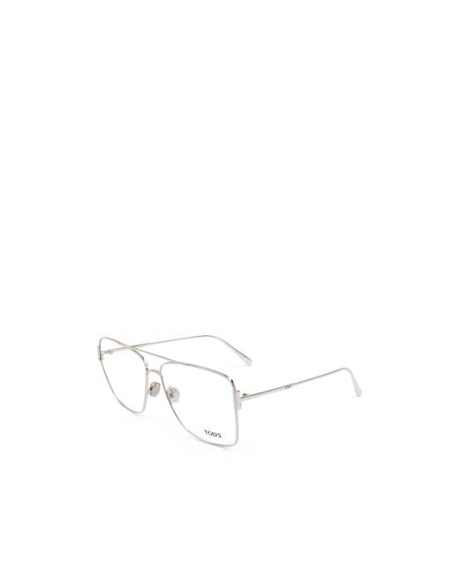 Tod's White Geometrically Framed Flat Mirror