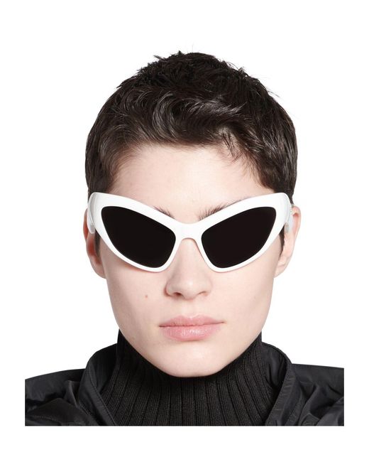 Balenciaga White Eyewear Hamptons Cat-Eye Sunglasses