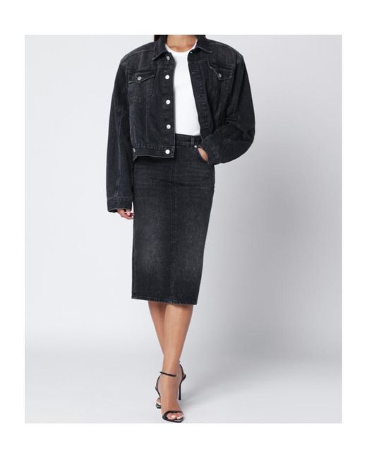 Haikure Black Cropped Denim Jacket