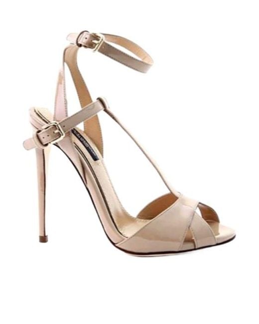 Dolce & Gabbana Metallic Round-Toed High-Heeled Sandals