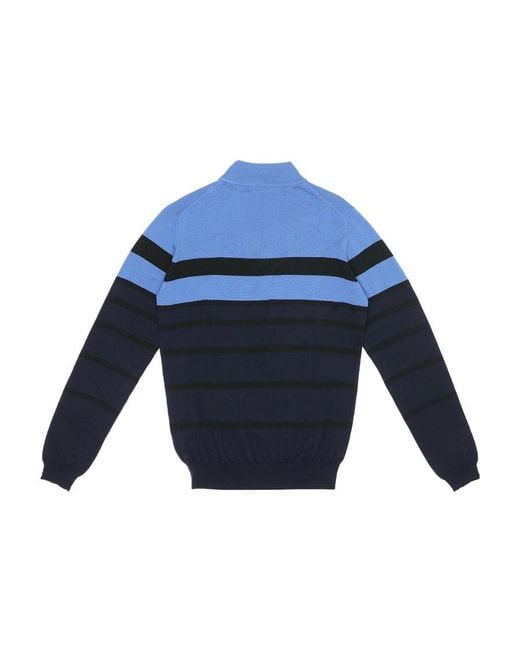 Karl Lagerfeld Gray Striped Knitted Pullover for men