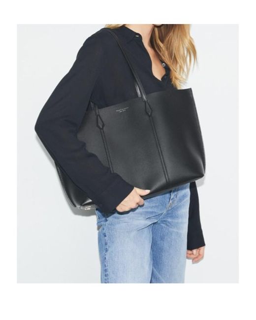 Tory Burch Blue Perry Logo-Printed Tote Bag