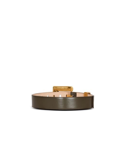 Balmain Metallic Wide Buckle Belt