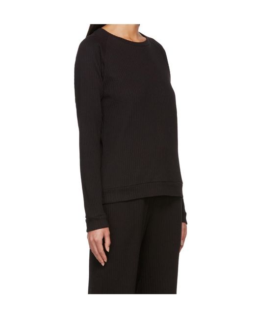 Baserange Black Long Sleeved Ribbed Sweater