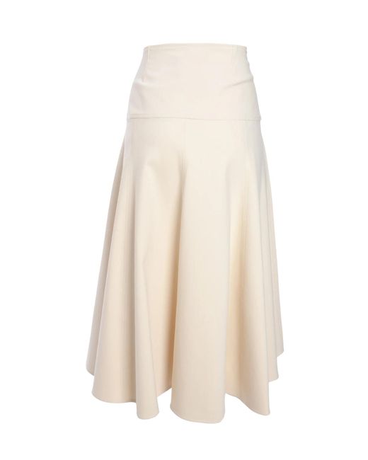 Fabiana Filippi White Double Flared Skirt