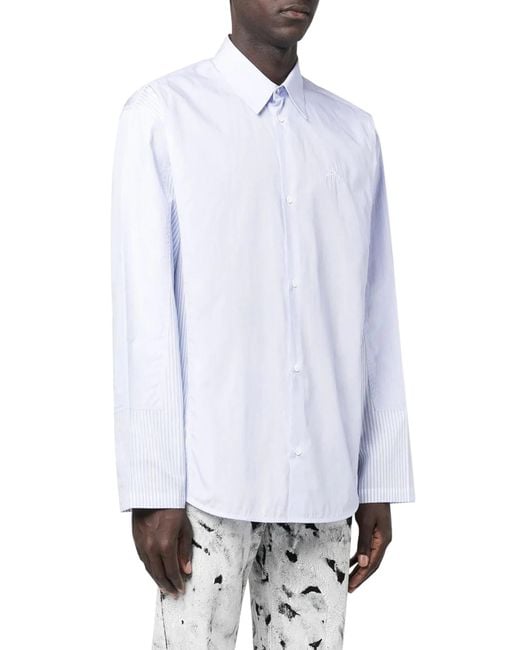 OAMC White Logo Embroidered Buttoned Shirt for men