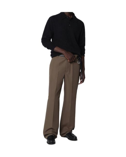 Roberto Collina Black Cashmere Polo Jumper for men