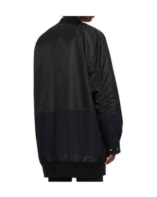 ★MM6 Maison Margiela★ Sports Bomber Jacket Black S62AN0077 Black Sports Bomber Jacket by MM6 Maison Margiela on Sale